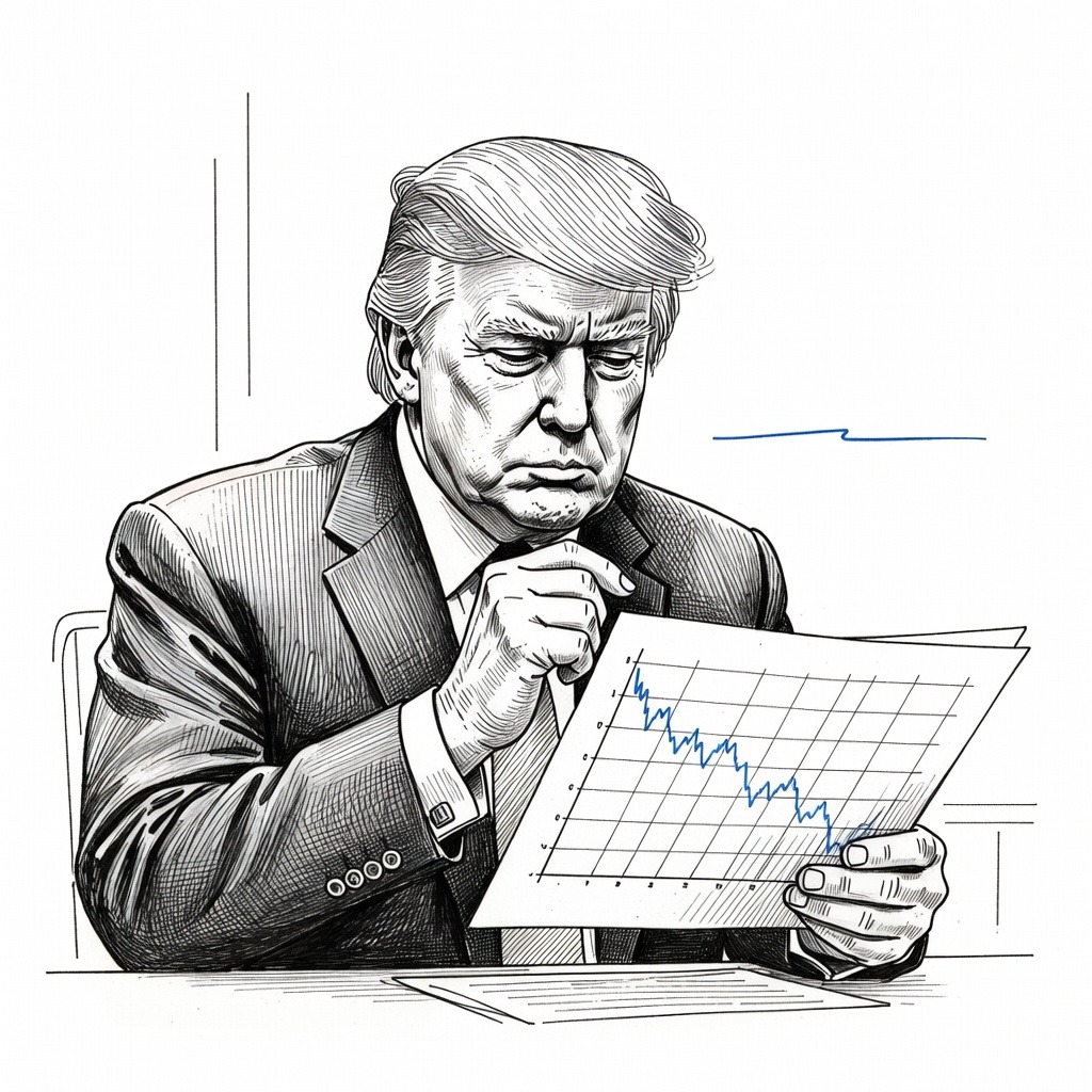 Illustration for: National Polls Show Declining Approval for President Trump Amid Economic and Foreign Policy Challenges