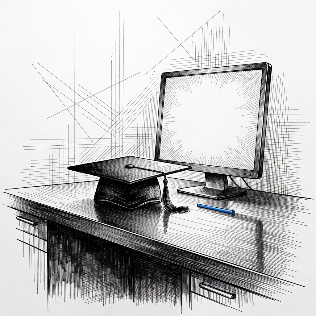 Illustration for: Job Market for Recent Graduates Shifts Amid Economic Changes and Artificial Intelligence Use