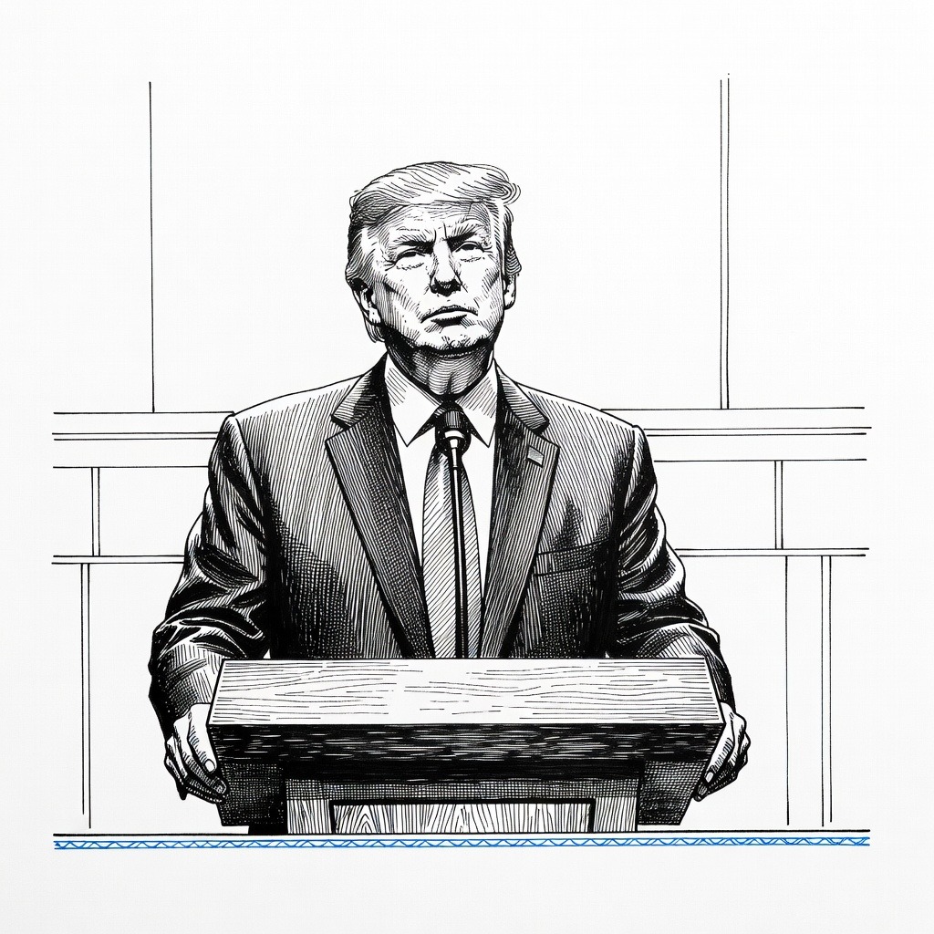Illustration for: Donald Trump to Attend First White House Correspondents' Dinner as President