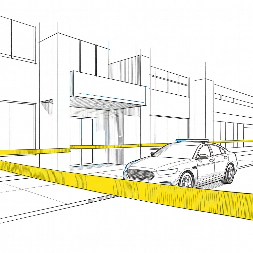 Illustration for: One Chicago Police Officer Killed, Another Critically Wounded in Hospital Shooting