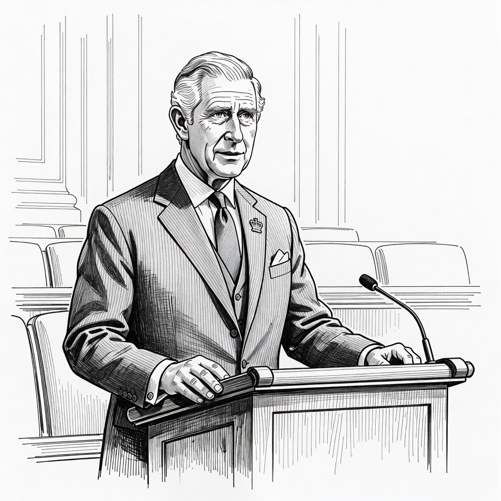 Illustration for: King Charles III to Address Congress Amid US-UK Diplomatic Strains