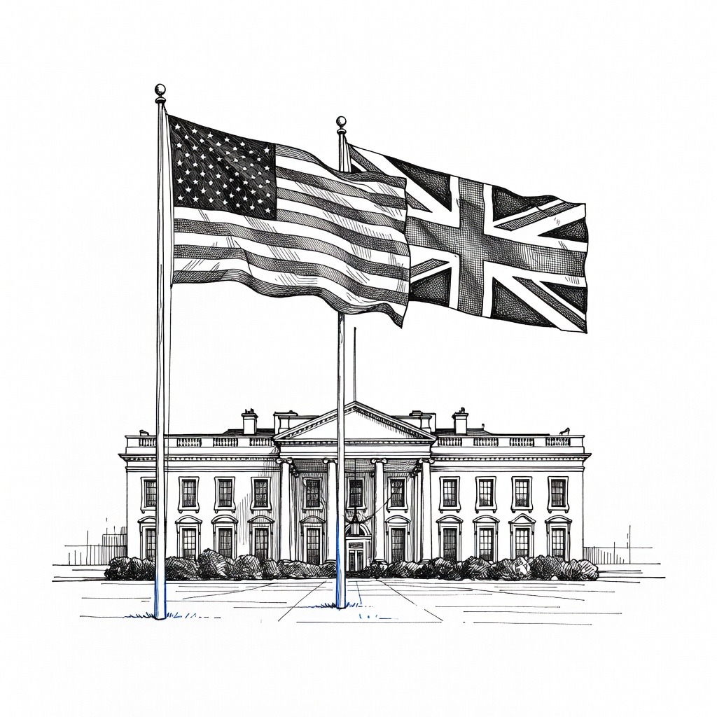 Illustration for: King Charles III Addresses Congress and Attends White House State Dinner