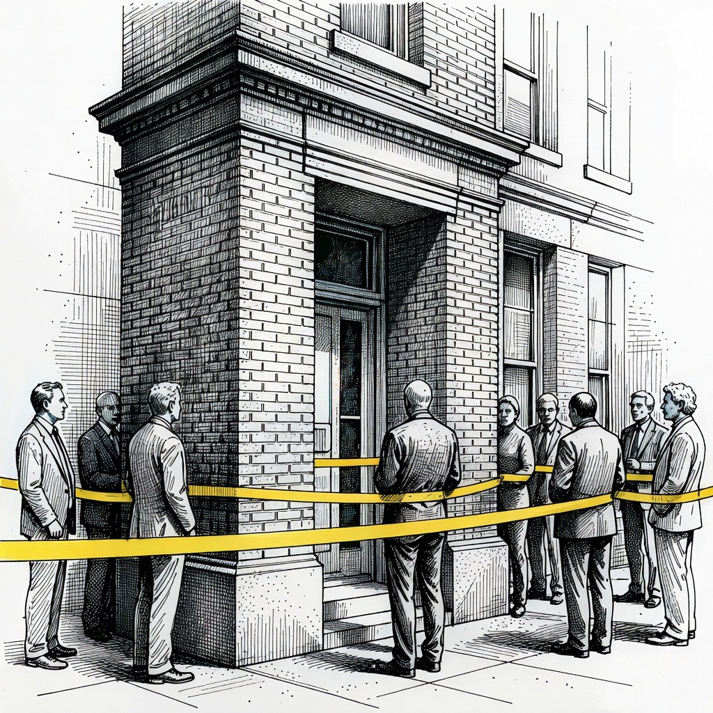 Illustration for: Two Employees Fatally Shot in Kentucky Bank Robbery; Person of Interest Detained