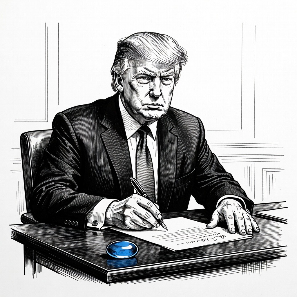 Illustration for: Trump Notifies Congress of Ceasefire with Iran Amid War Powers Deadline