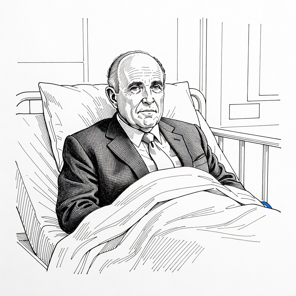 Illustration for: Former New York City Mayor Rudy Giuliani Hospitalized in Florida