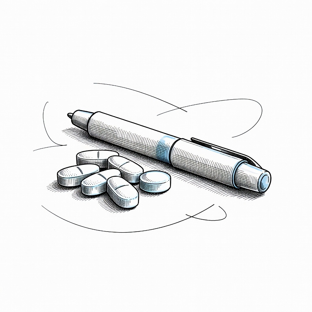 Illustration for: Eli Lilly and Novo Nordisk Expand Obesity Drug Market With New Oral Medications