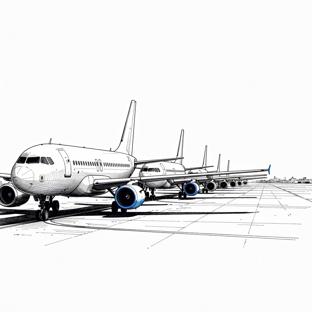 Illustration for: Spirit Airlines Enters Bankruptcy Dismantling as Competitors Forecast Revenue Gains