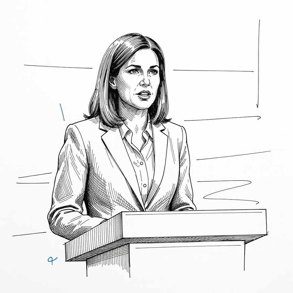 Illustration for: California Gubernatorial Candidate Katie Porter Addresses Temperament Scrutiny Following Campaign Ad