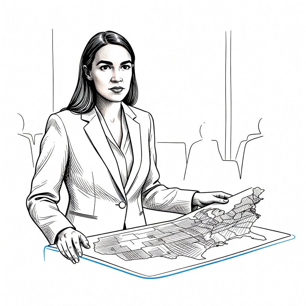 Illustration for: Virginia Court Blocks Redistricting Maps, Prompting Debate Over Democratic Strategy