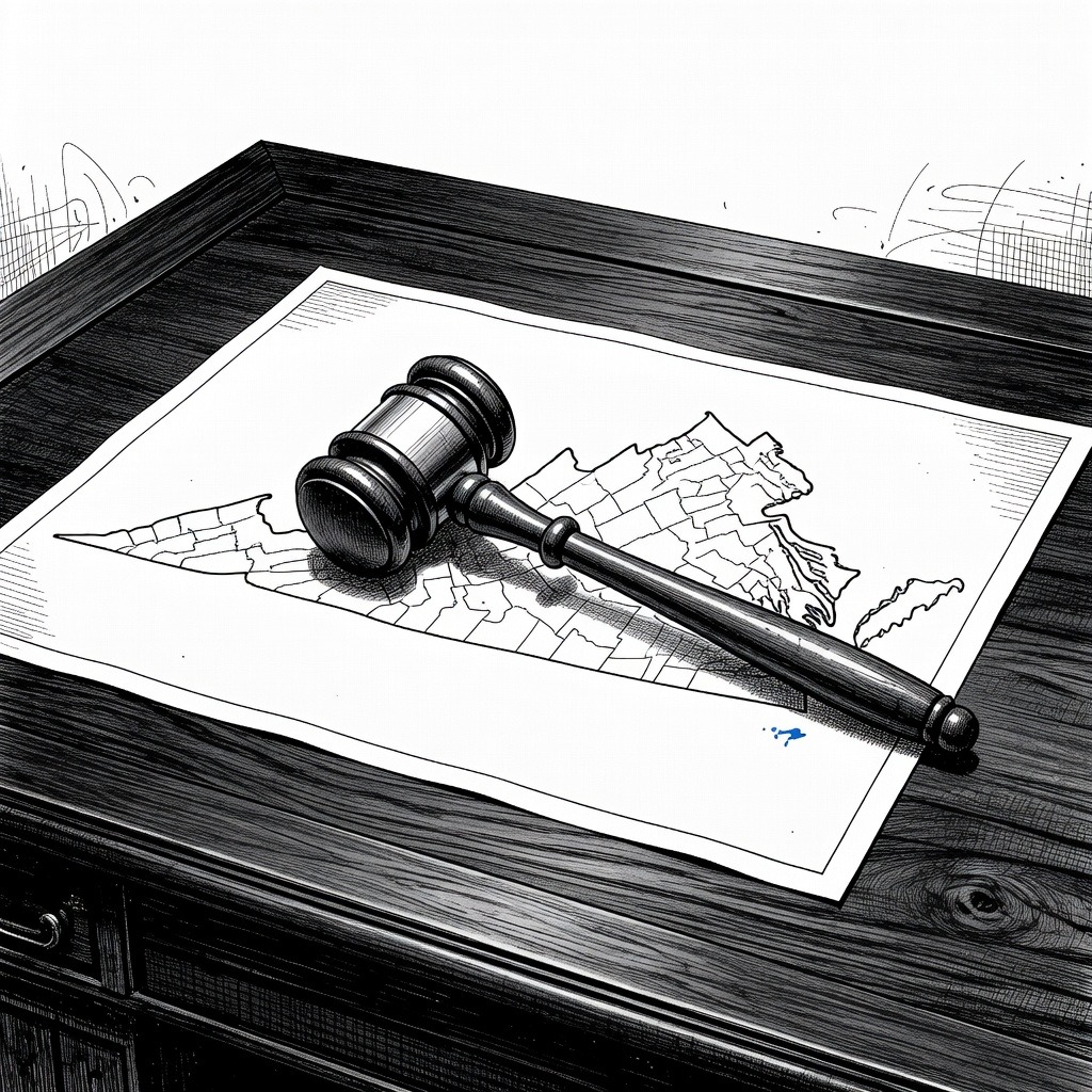 Illustration for: Virginia Democrats Appeal State Redistricting Ruling to U.S. Supreme Court