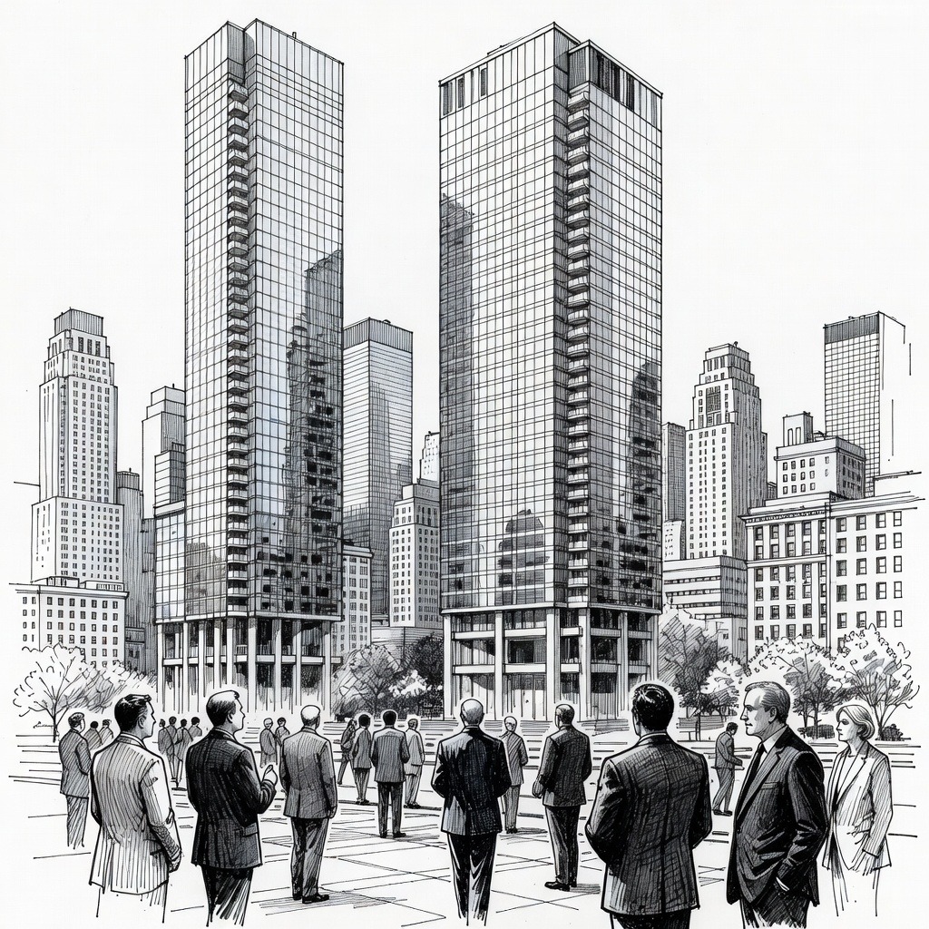 Illustration for: New York City Advances Luxury Home Tax as Texas Courts Financial Firms