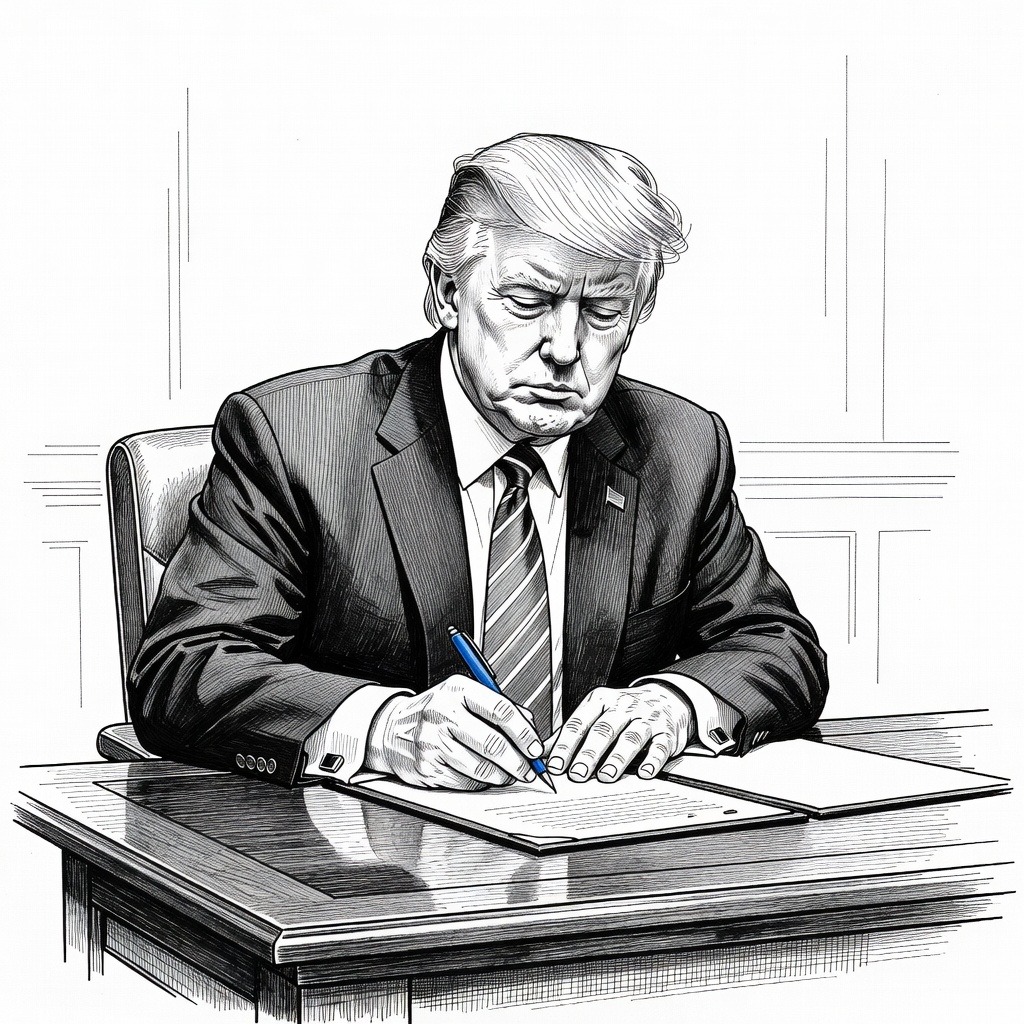 Illustration for: Appeals Court Hears Arguments Over Executive Orders Targeting Law Firms