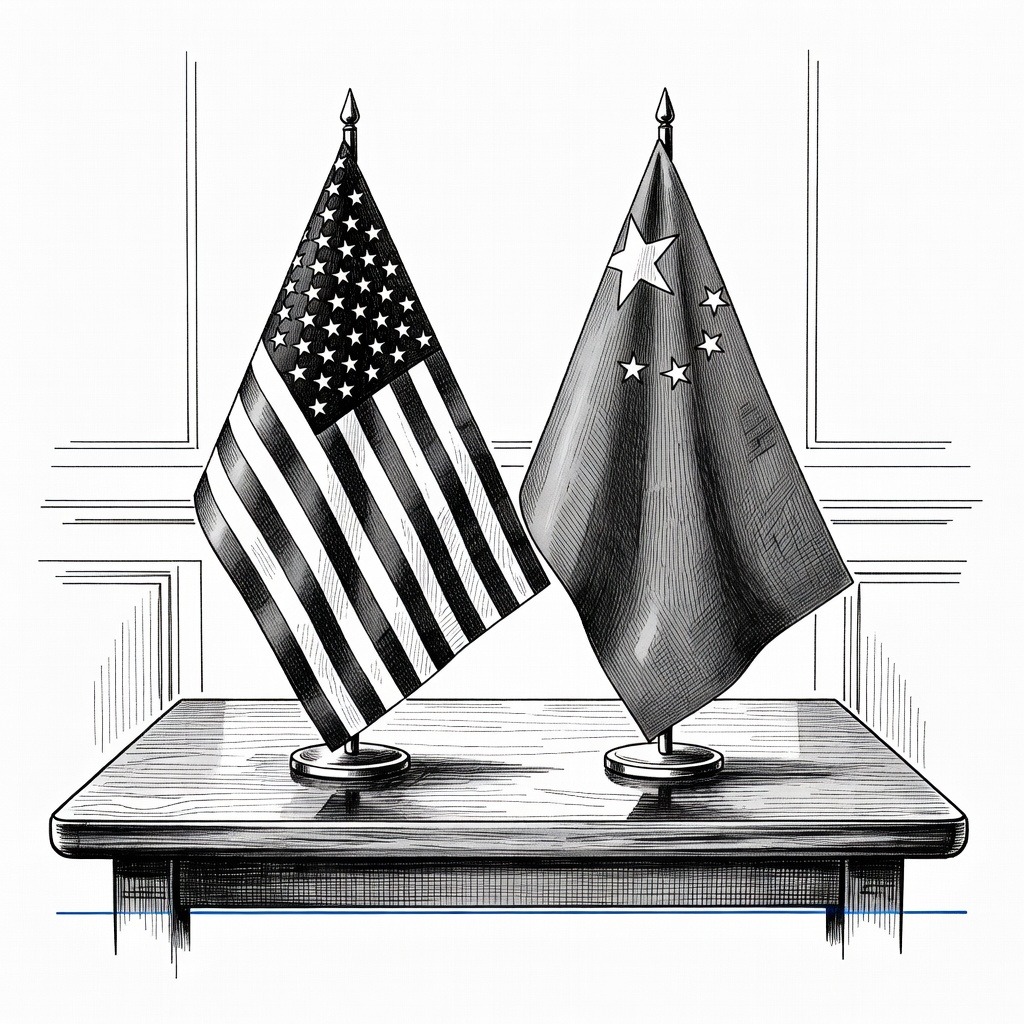 Illustration for: U.S. and Chinese Presidents Discuss Trade in Beijing as Trump Announces 200-Jet Boeing Deal