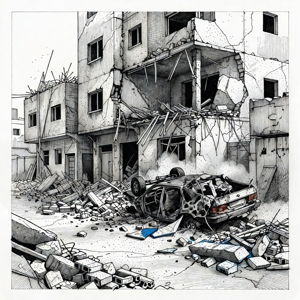 Illustration for: Israeli Strike in Gaza Kills Hamas Military Commander Izz al-Din al-Haddad