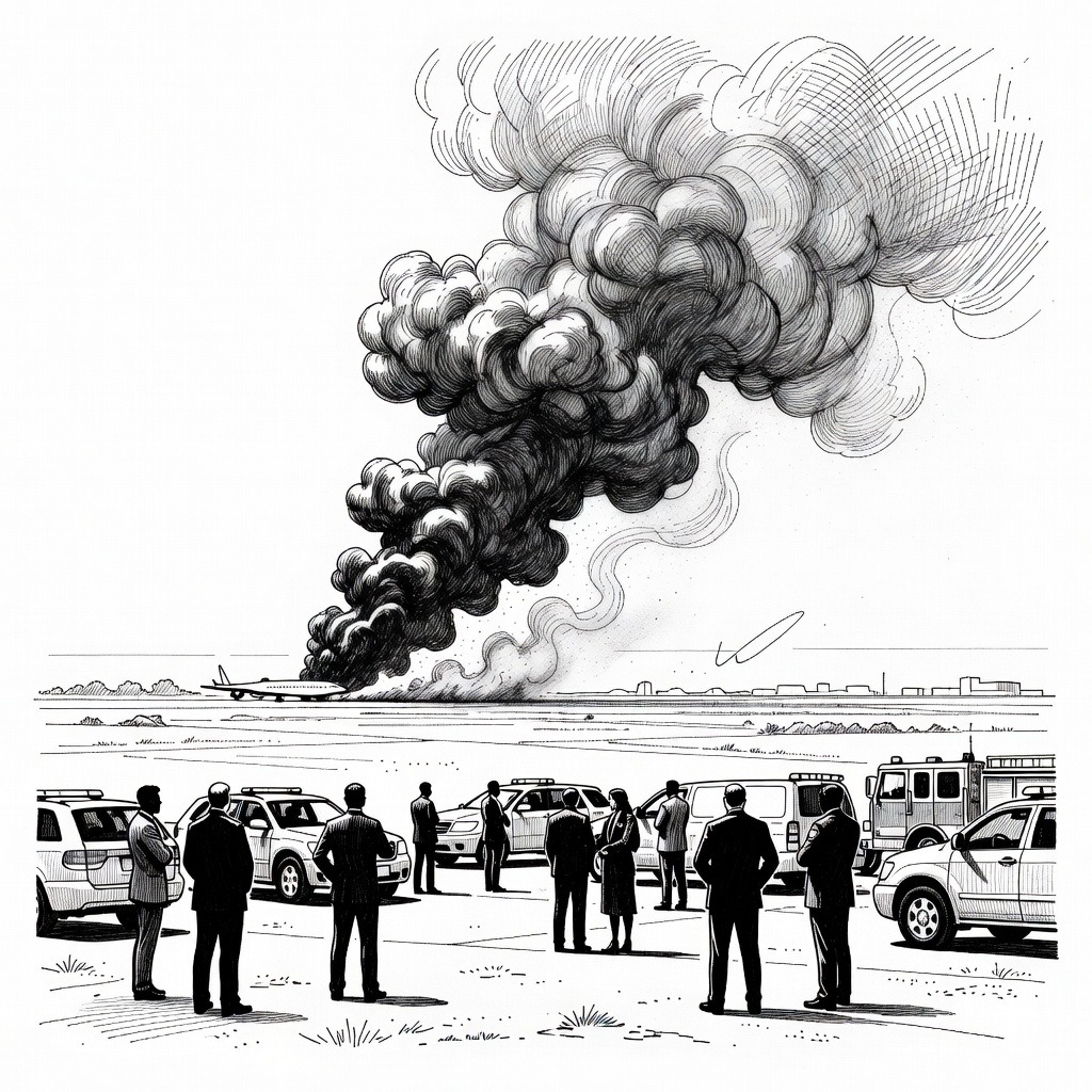 Illustration for: Two Navy Jets Collide Midair at Idaho Air Show; Four Crew Members Safely Eject
