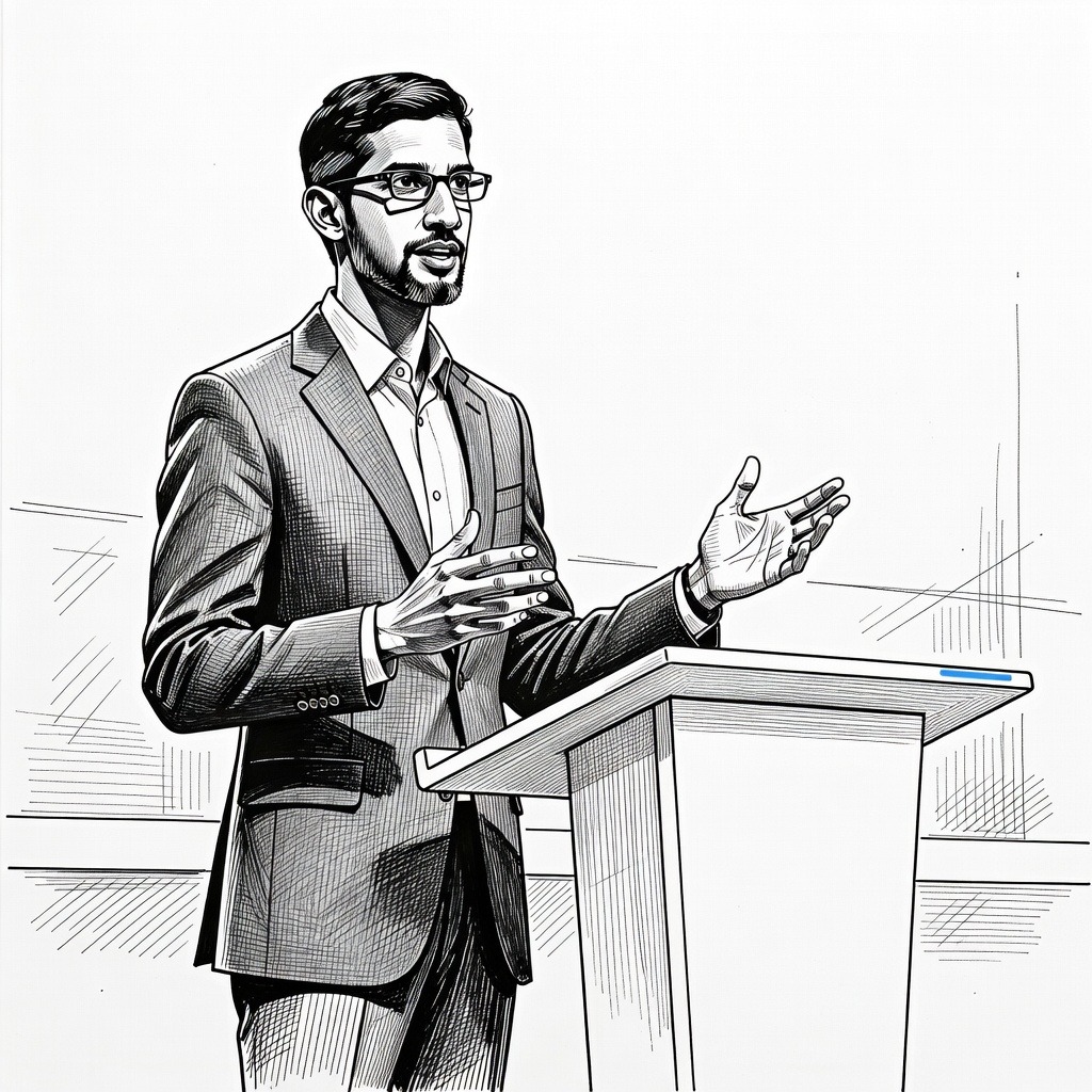 Illustration for: Alphabet Unveils New AI Models and Agents at Google I/O Conference