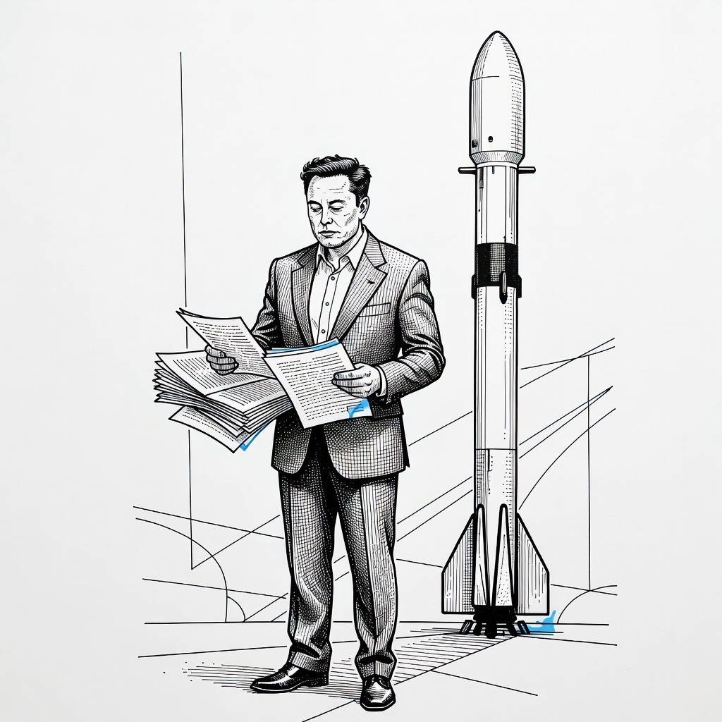 Illustration for: SpaceX Prepares for Record-Breaking Initial Public Offering
