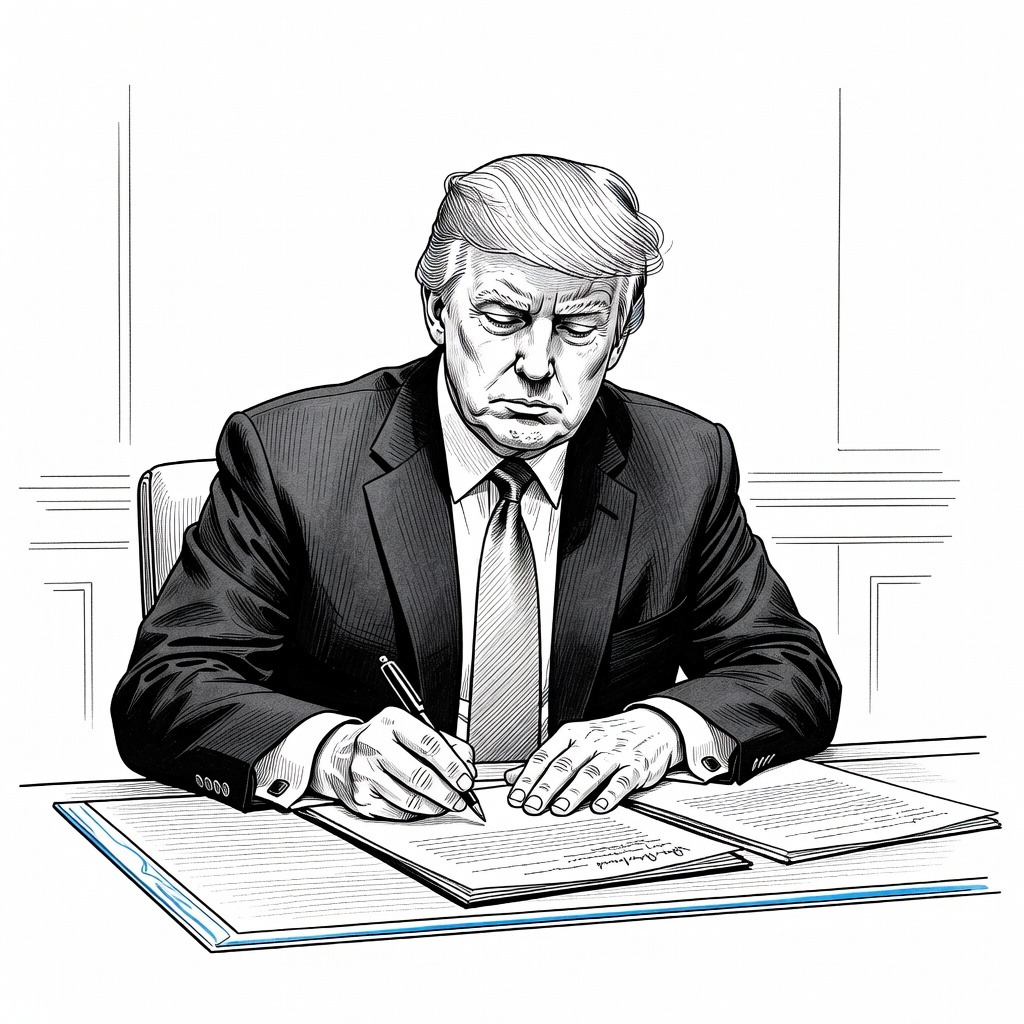 Illustration for: Justice Department and Trump Reach IRS Settlement Establishing New Compensation Fund