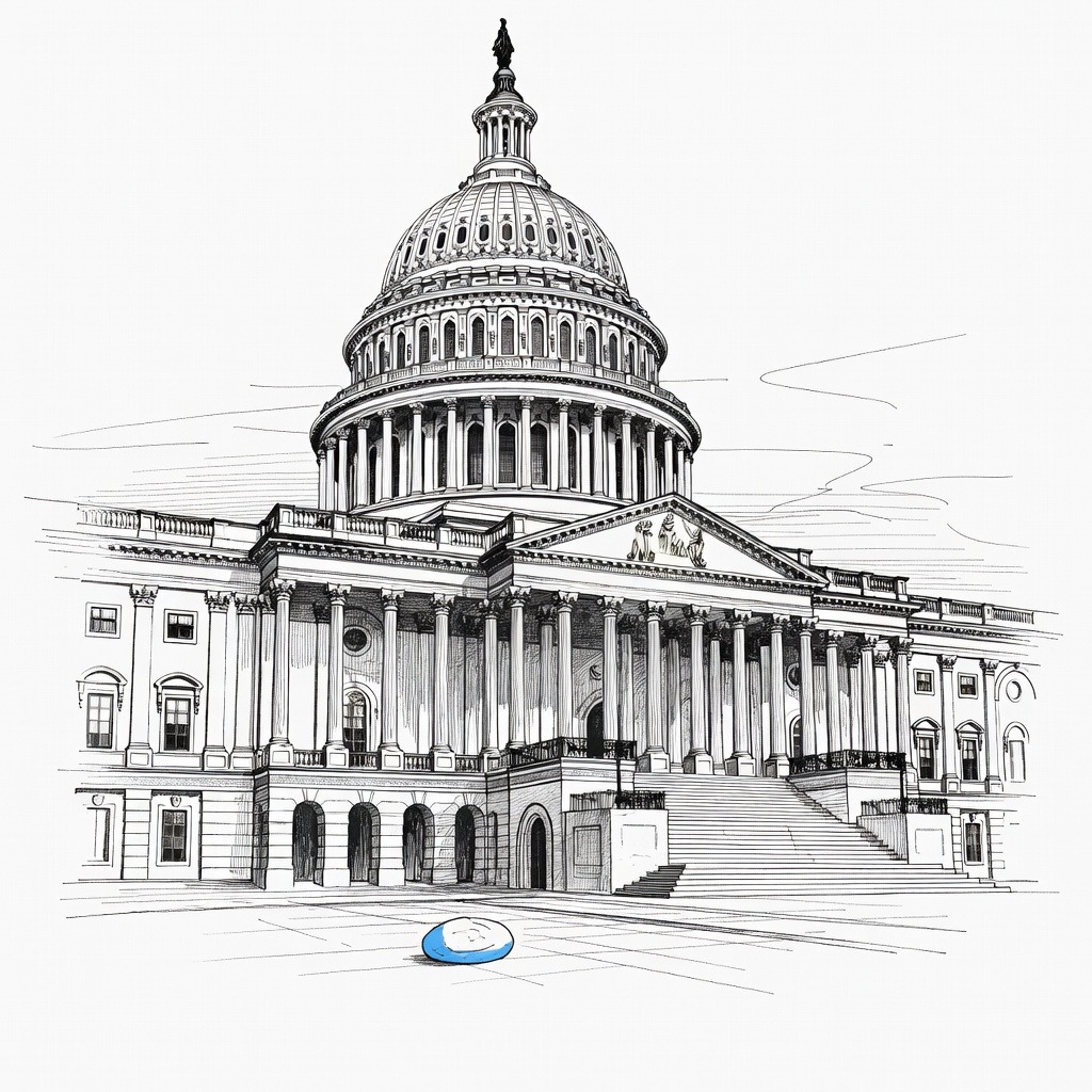 Illustration for: Justice Department Compensation Fund Dispute Derails Border Security Legislation