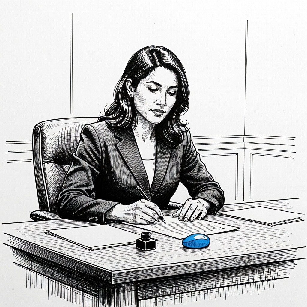 Illustration for: Tulsi Gabbard Resigns as Director of National Intelligence Citing Husband's Health