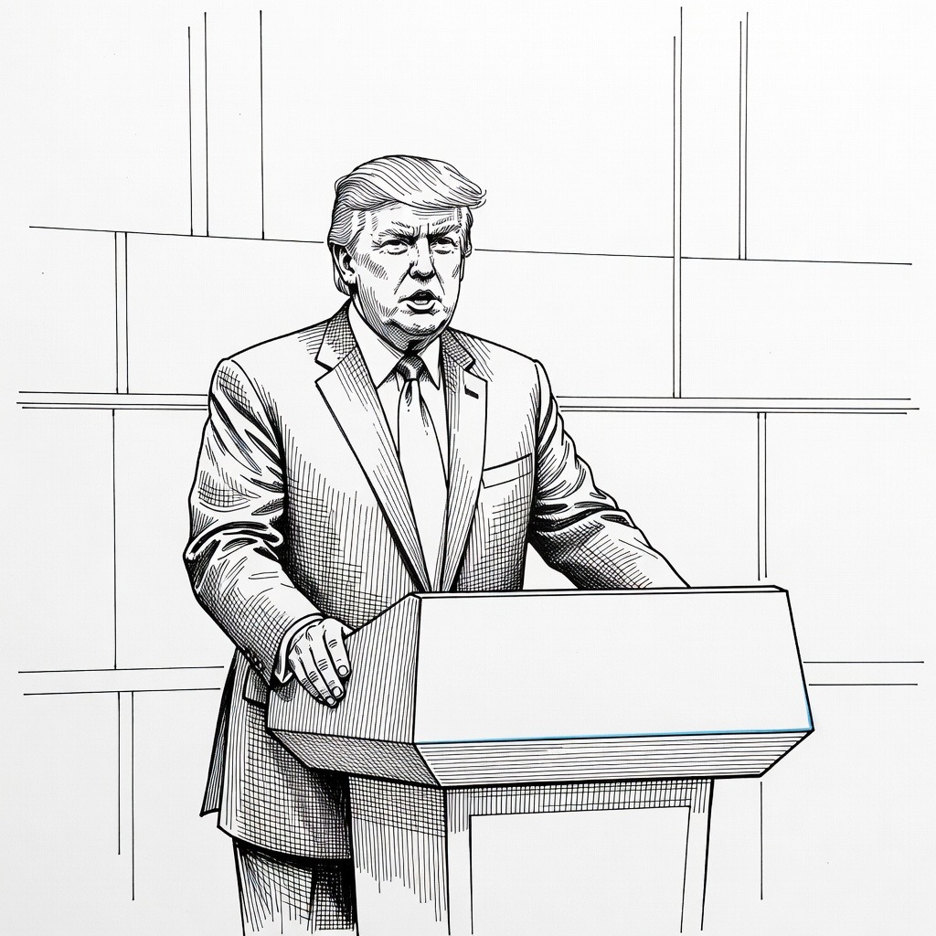 Illustration for: U.S. and Iran Advance Negotiations to End Three-Month Military Conflict