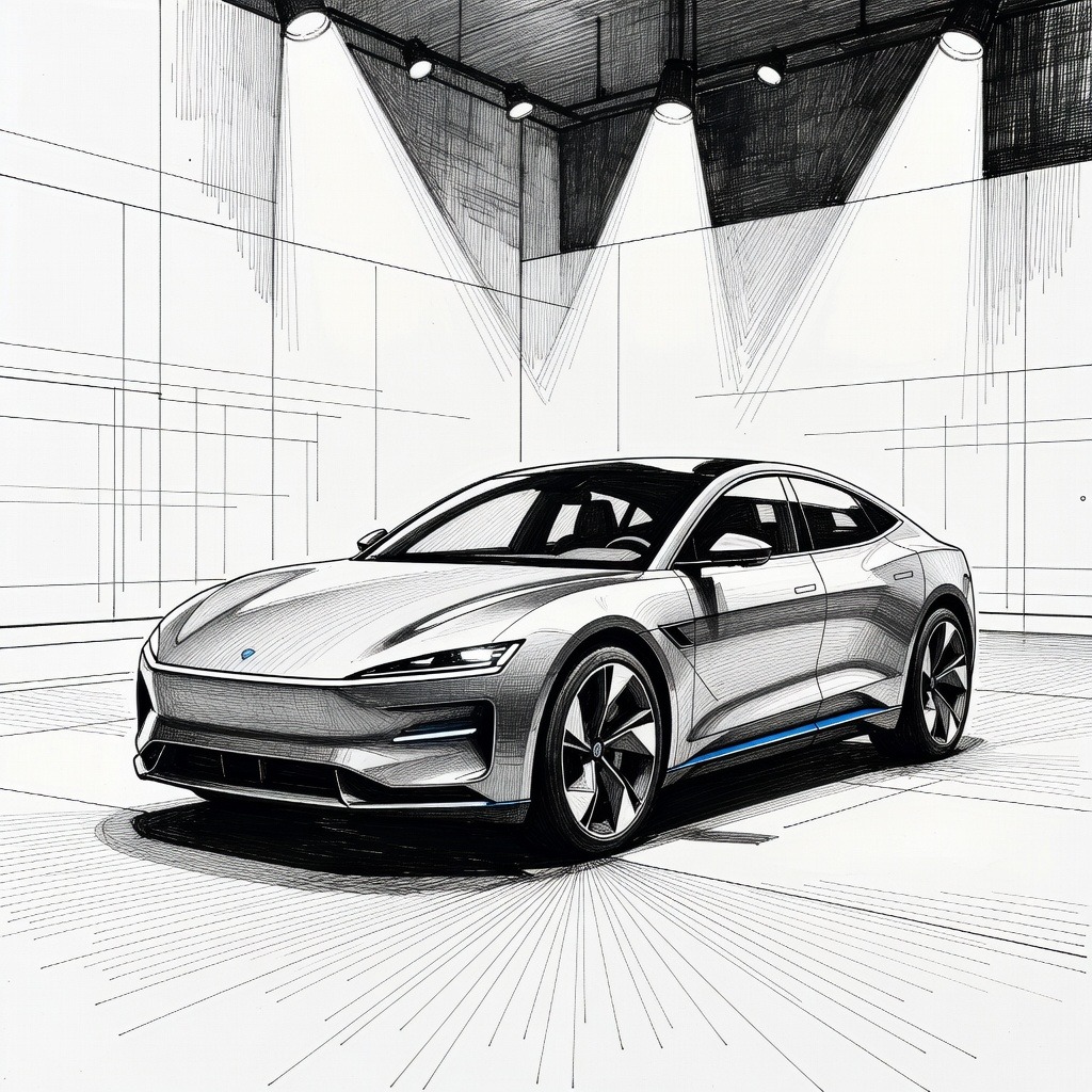 Illustration for: Ferrari Unveils First Electric Vehicle Amid Stock Drop and Industry Criticism