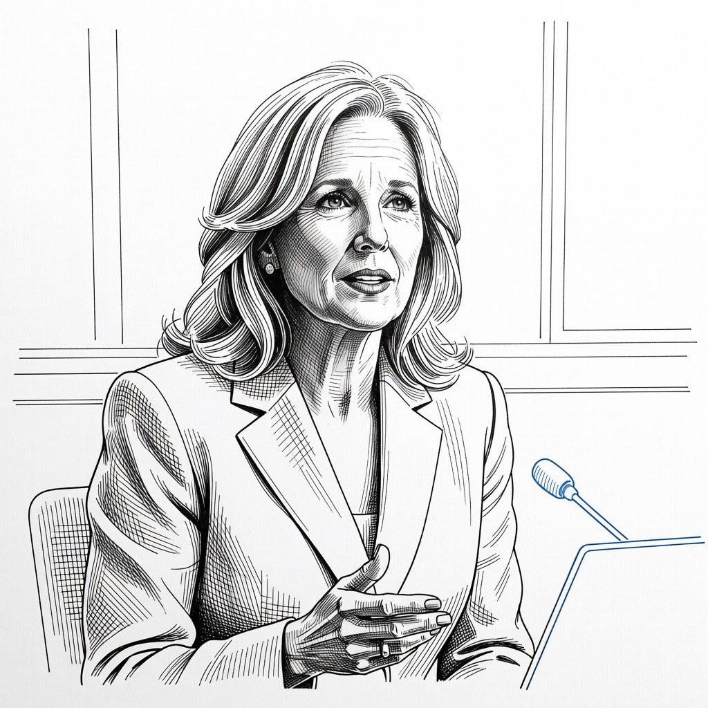 Illustration for: Former First Lady Jill Biden States She Feared Husband Suffered a Stroke During 2024 Debate