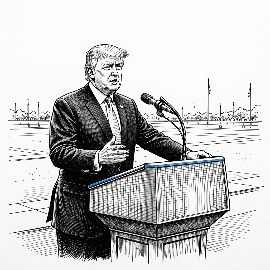Illustration for: President Trump to Open U.S. 250th Anniversary Fair Following Artist Withdrawals