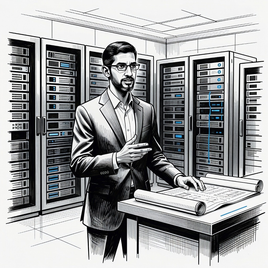 Illustration for: Alphabet Seeks $85 Billion for AI Infrastructure as Berkshire Hathaway Invests $10 Billion