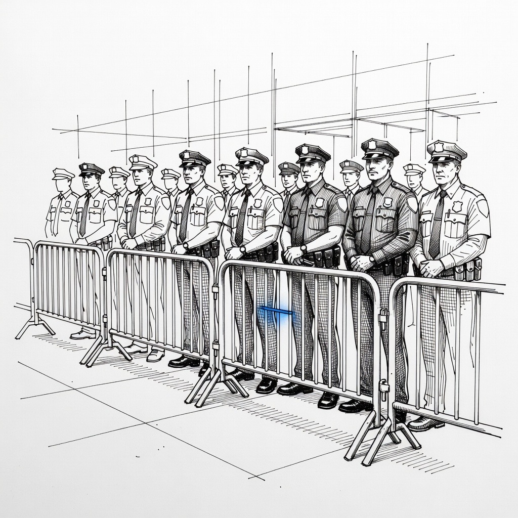 Illustration for: Protests and Clashes Continue Outside New Jersey Immigration Detention Center