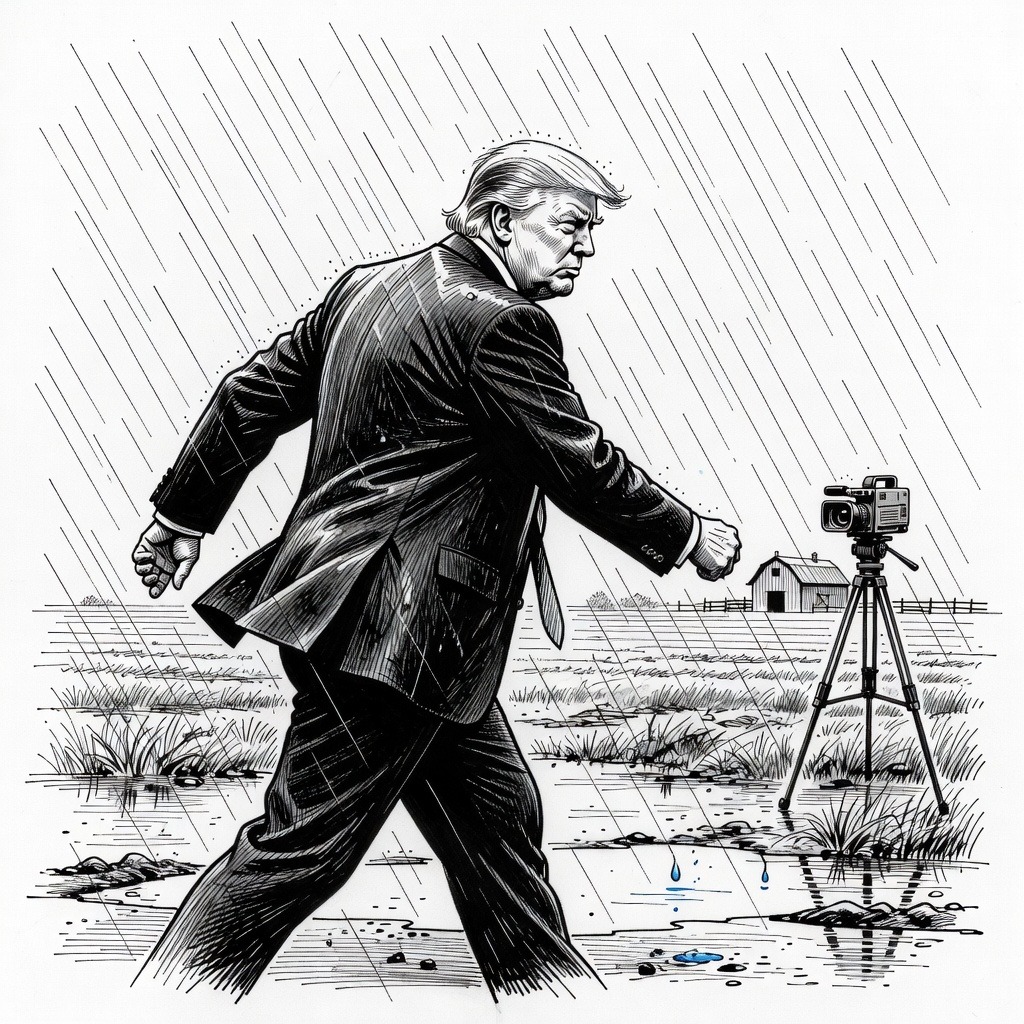 Illustration for: President Trump Abruptly Ends Television Interview Over Dispute on Election Claims and Compensation Fund