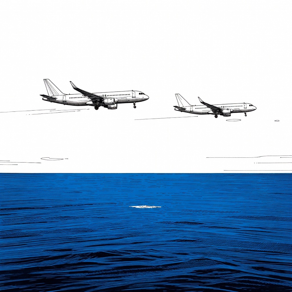 Illustration for: United and Delta Shift Strategy to International Expansion and Trans-Pacific Rivalry