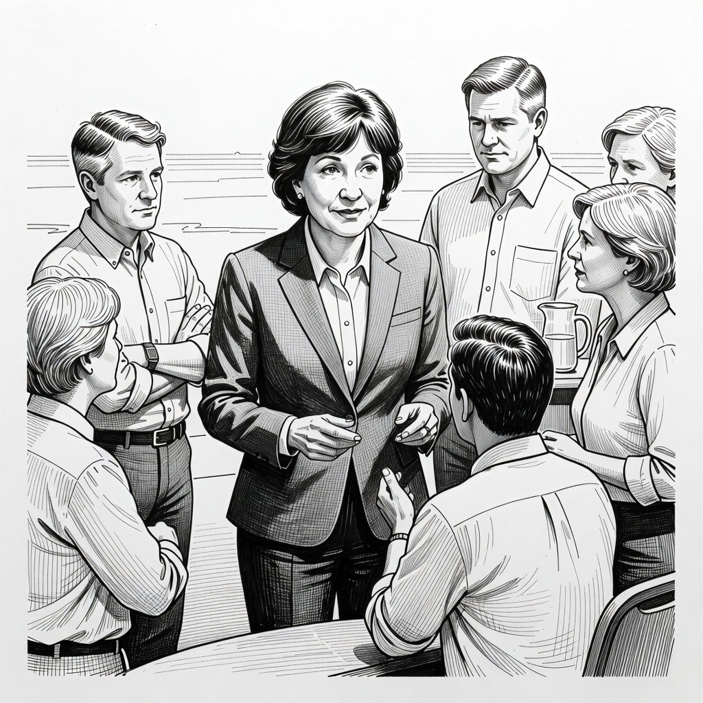 Illustration for: Voters Cast Primary Ballots in Four States Amid Contentious Maine Senate Race