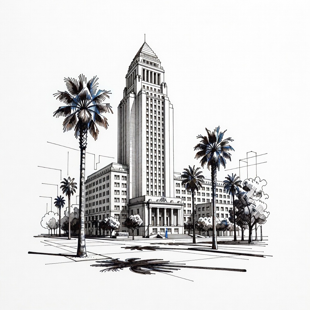 Illustration for: Nithya Raman Advances to Face Mayor Karen Bass in Los Angeles Runoff