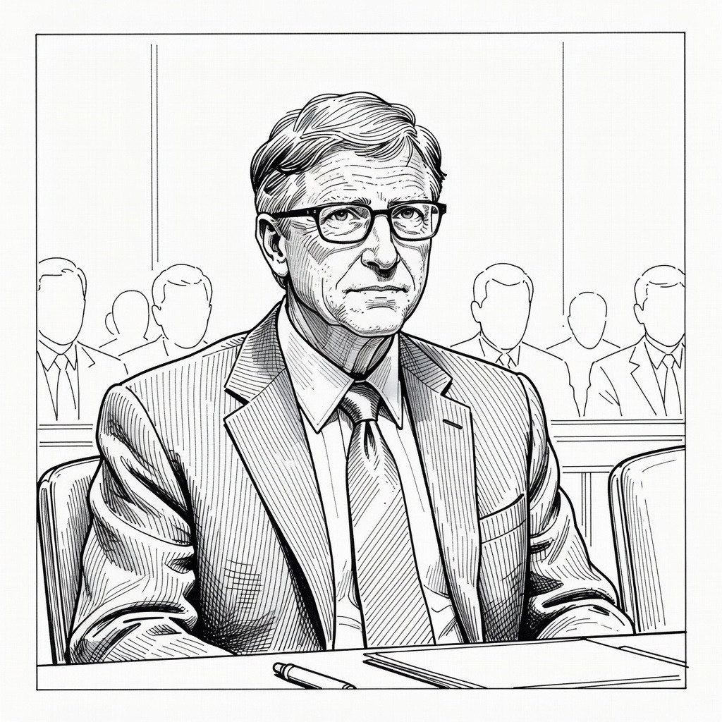 Illustration for: Bill Gates Testifies Before House Committee Regarding Past Ties to Jeffrey Epstein