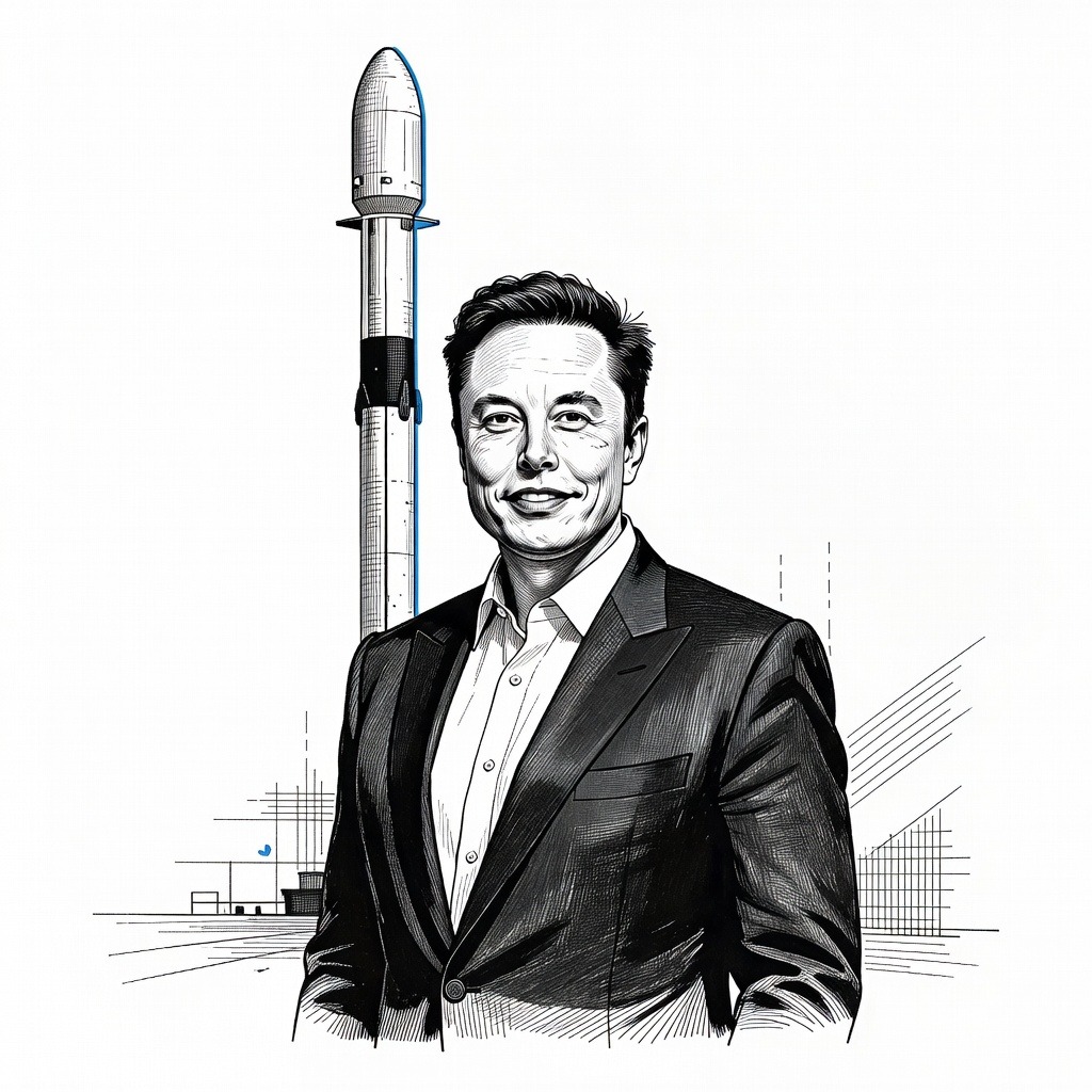 Illustration for: SpaceX Debuts Record $1.77 Trillion IPO as Elon Musk Becomes First Trillionaire