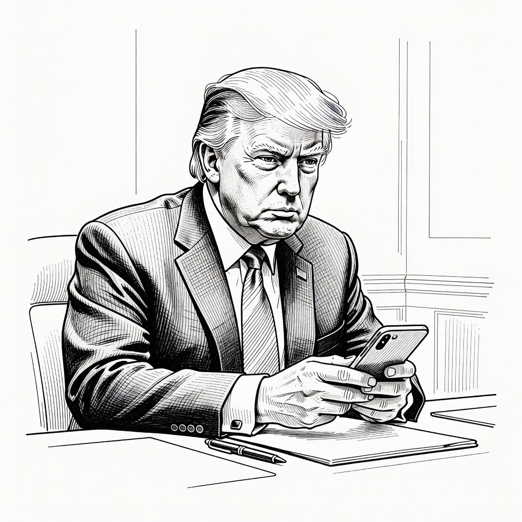 Illustration for: Workers Begin Removing Trump's Name from Kennedy Center Following Court Order