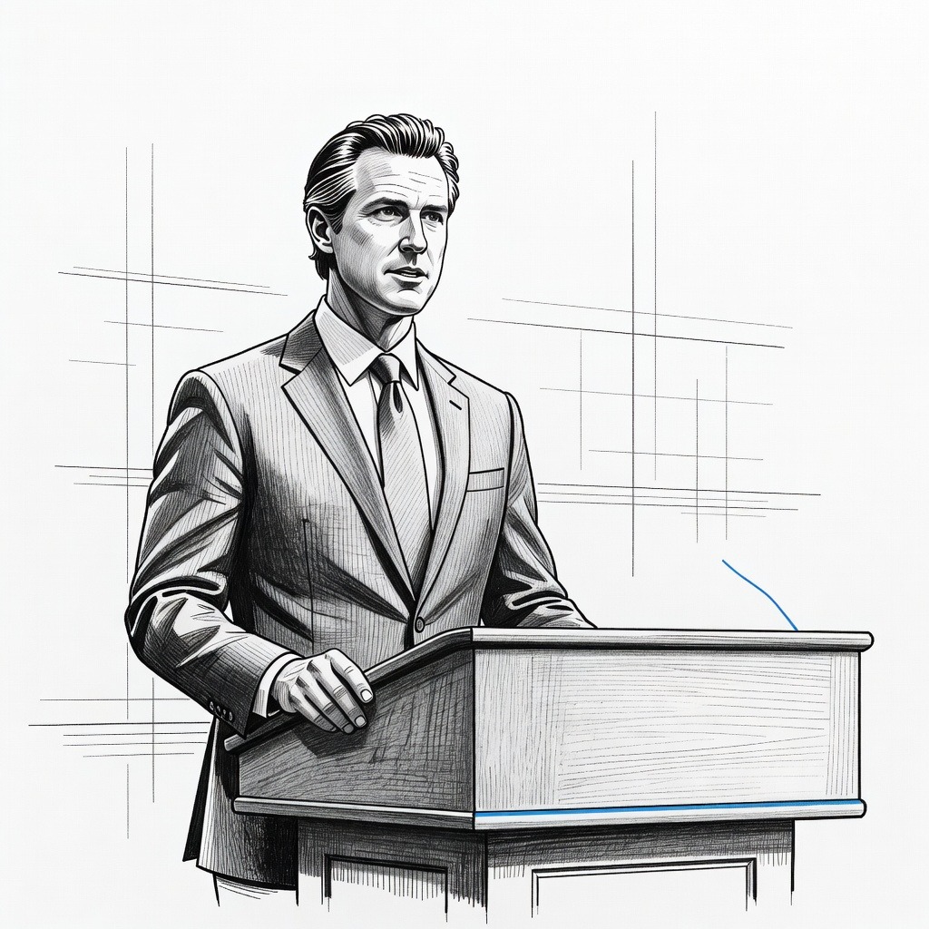 Illustration for: California Governor Announces Federal Investigations Into Family