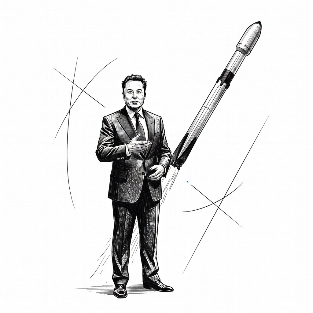 Illustration for: SpaceX Market Capitalization Nears $2.7 Trillion Following Initial Public Offering