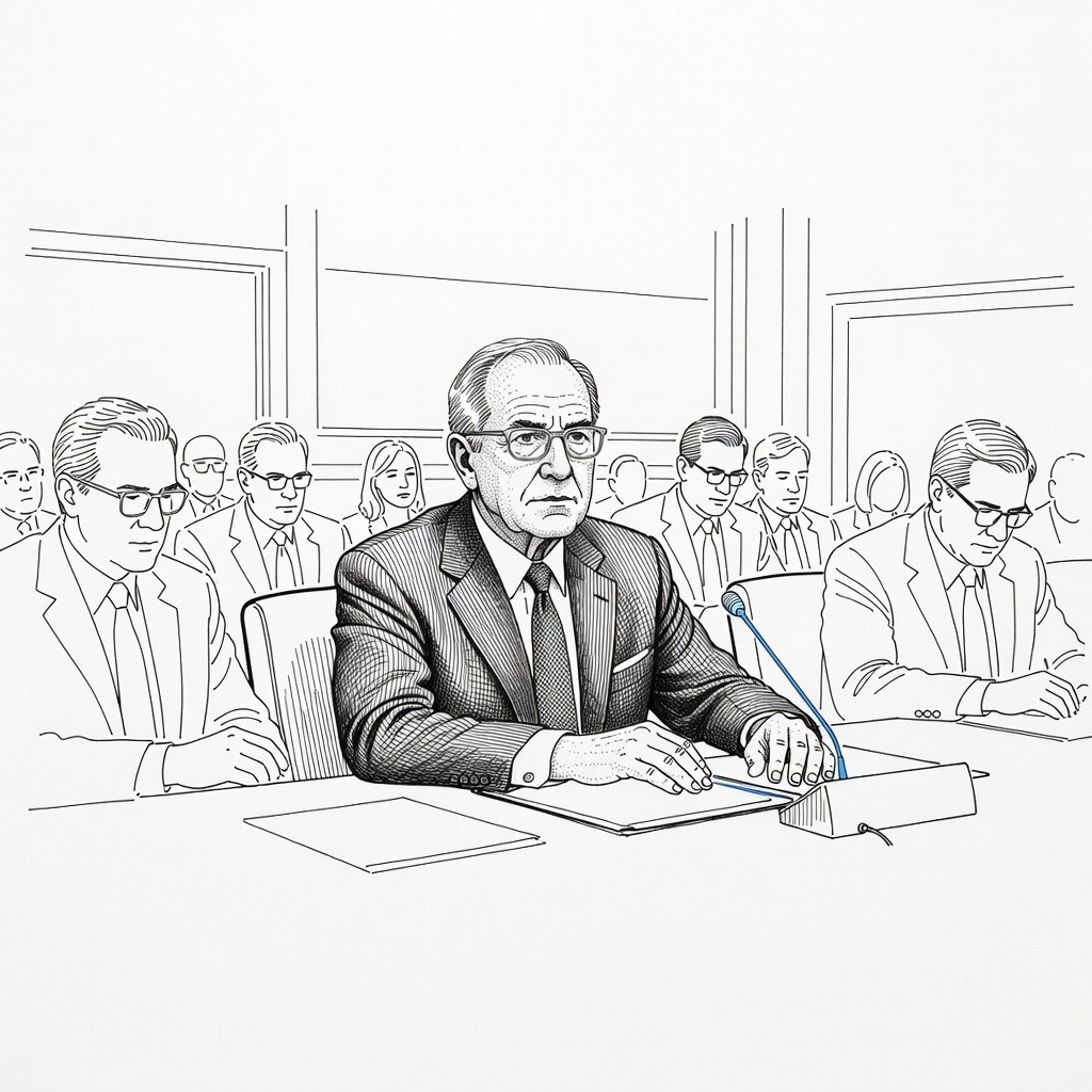Illustration for: Former Federal Reserve Chairman Alan Greenspan Dies at 100