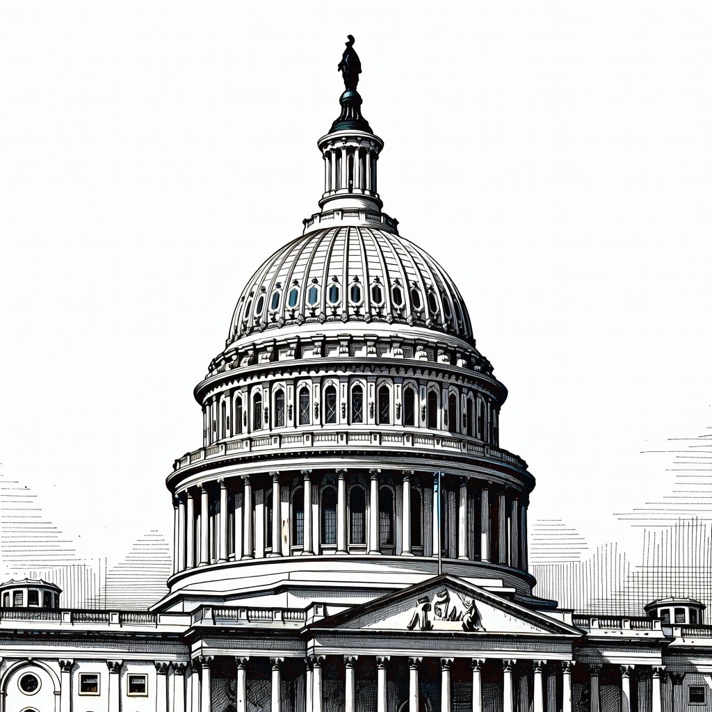 Illustration for: Trump to Meet with Senate Republicans Amid Disagreements Over Elections Legislation