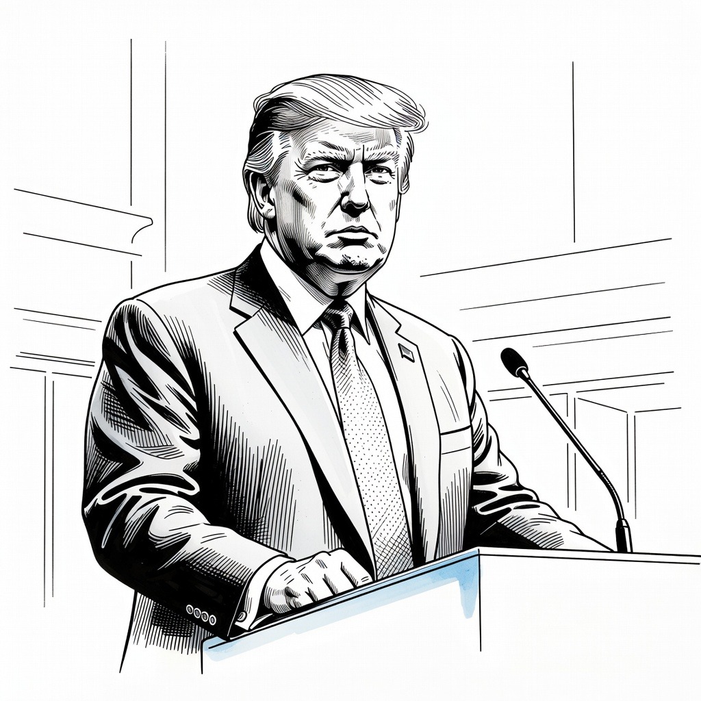 Illustration for: Financial Disclosure Shows Trump Purchased Tech Stocks Ahead of 2025 Tariff Reversal and Market Rebound