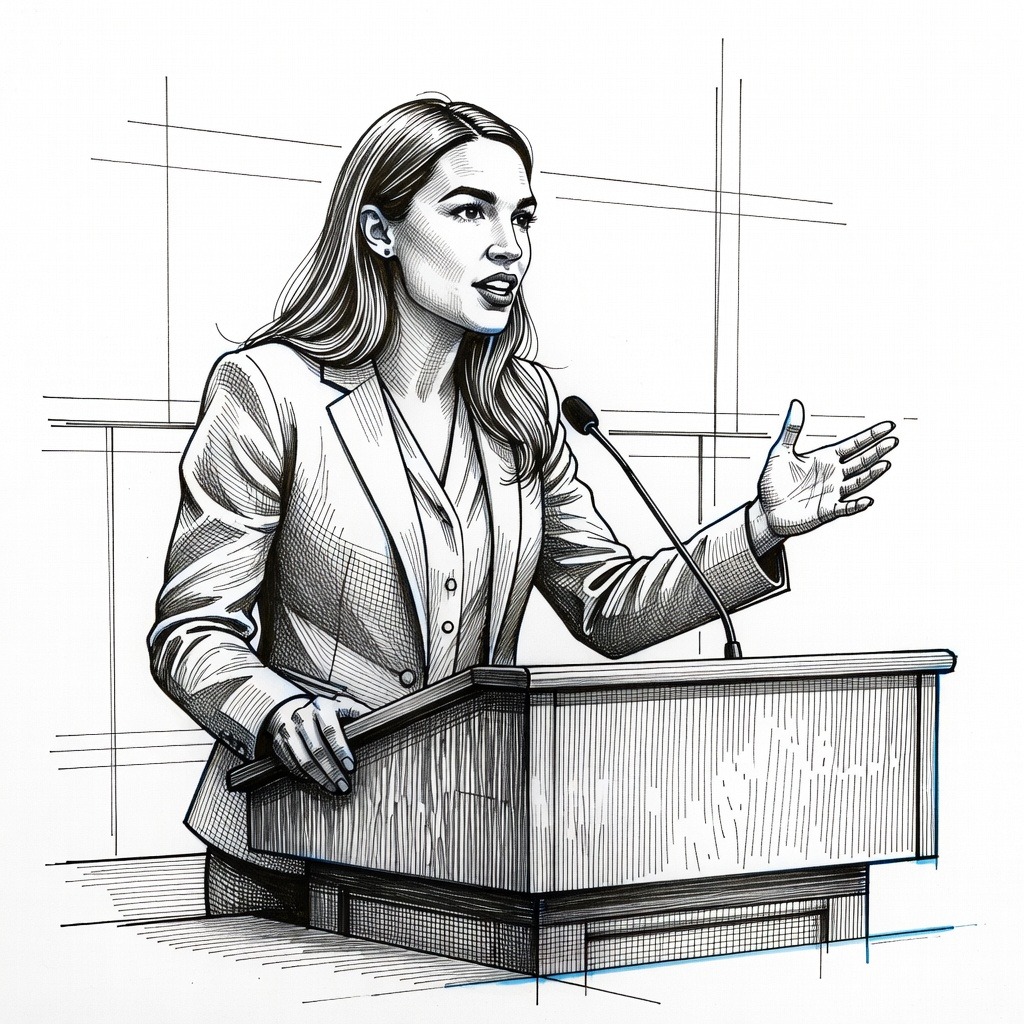 Illustration for: Ocasio-Cortez Endorses Abdul El-Sayed in Michigan Senate Primary