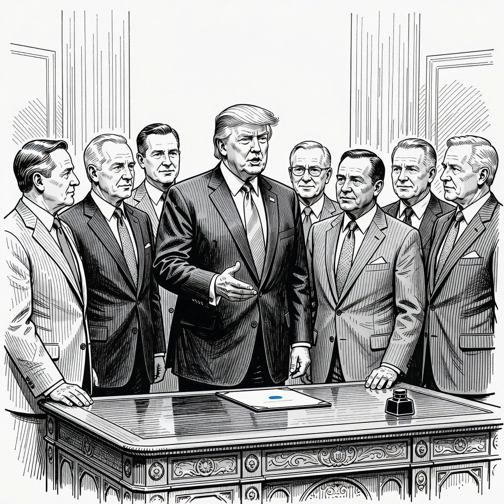 Illustration for: Trump Launches Tax-Advantaged Investment Accounts for Children With Wall Street Ceremony