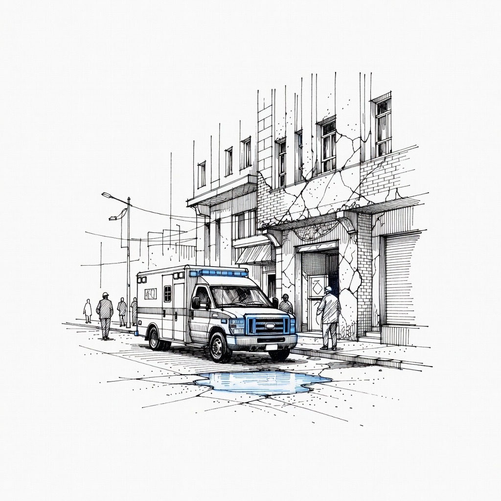 Illustration for: Explosions in Damascus Wound 18 Near Hotel Housing French President