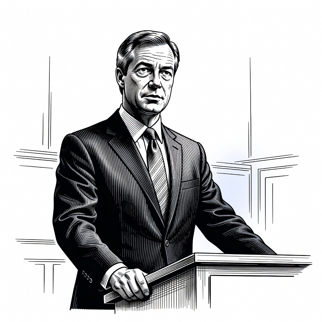 Illustration for: Nigel Farage Resigns From UK Parliament to Contest By-Election Amid Financial Scrutiny