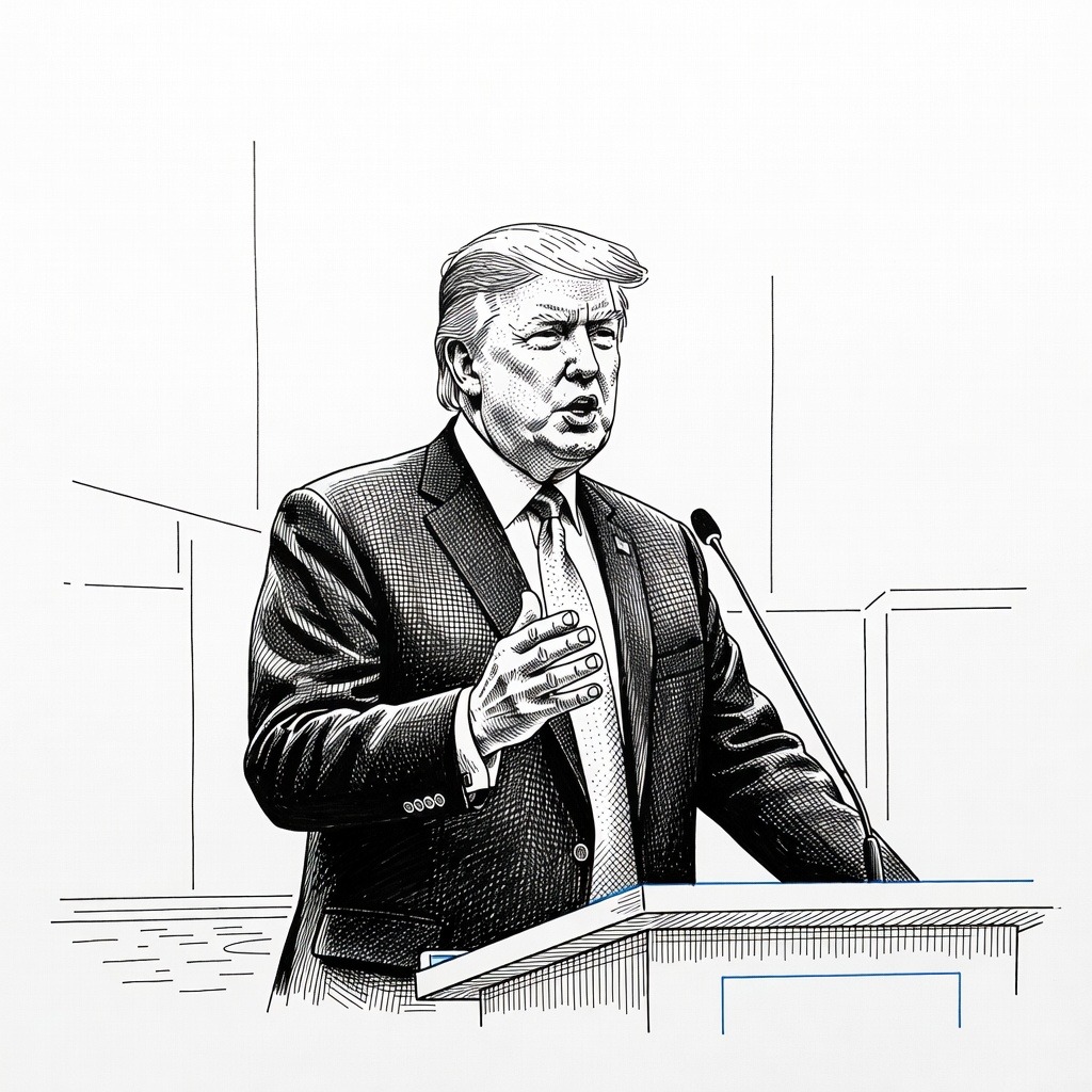 Illustration for: Trump Renews Push for Greenland Control Amid Tensions at NATO Summit