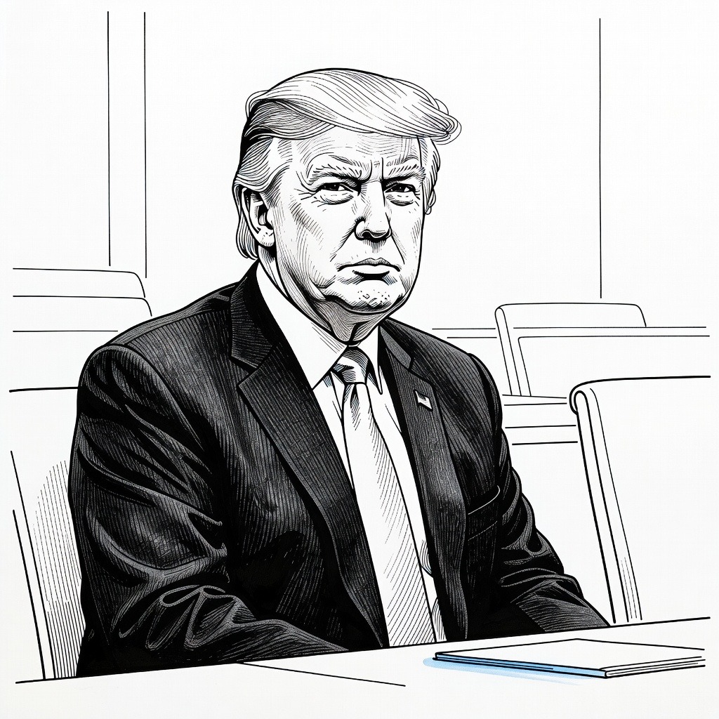 Illustration for: Trump Signals Potential U.S. Military Tech Transfers to Ukraine and Turkey at NATO Summit