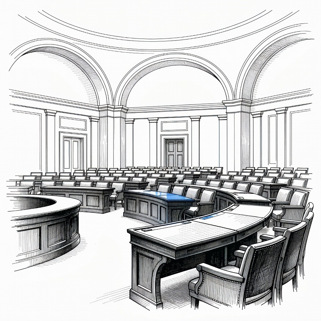 Illustration for: Congress Faces Tight Schedule and Legislative Gridlock Following Death of Senator Lindsey Graham