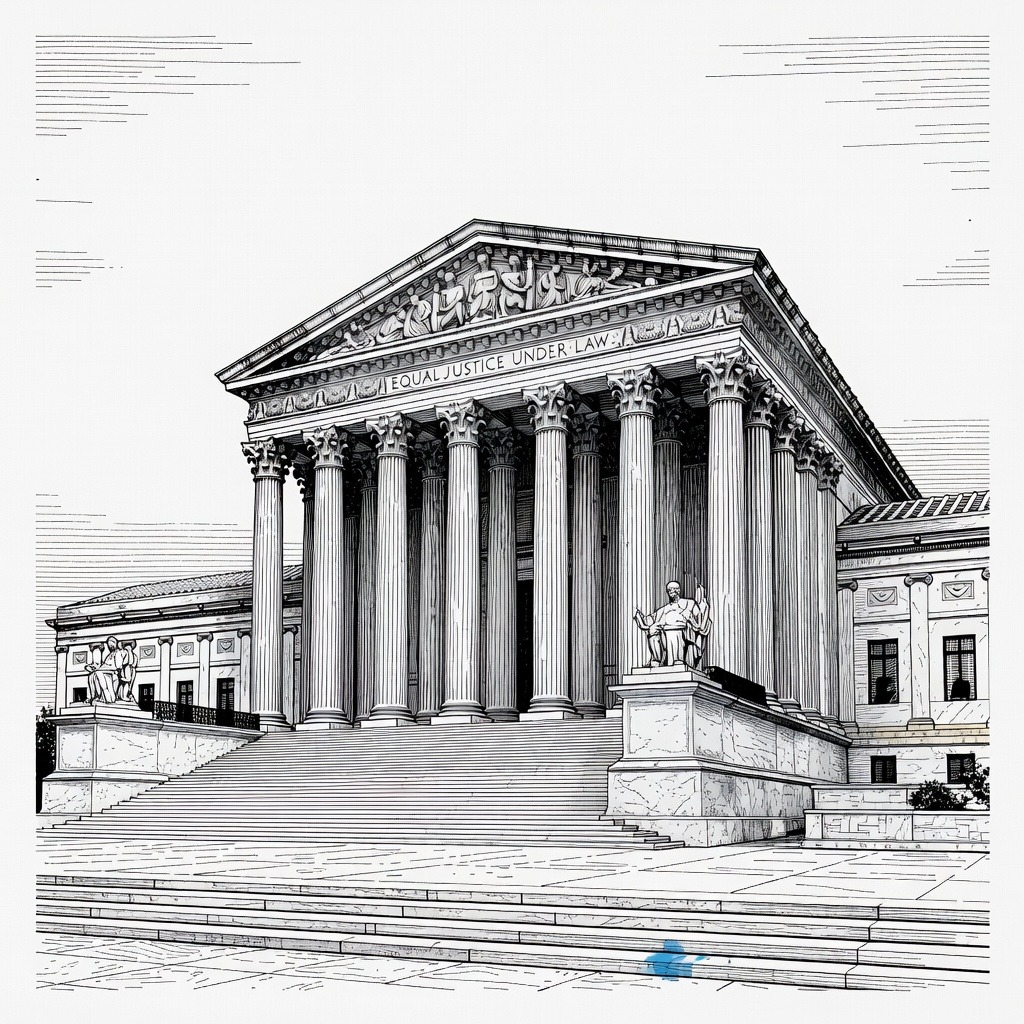 Illustration for: Supreme Court Justices Request Budget Increase From Congress Citing Rising Security Threats